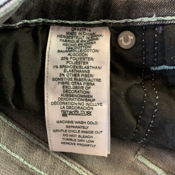 True Religion Halle Mid Rise Skinny Jeans size 29 Gray - Picture 6 of 6